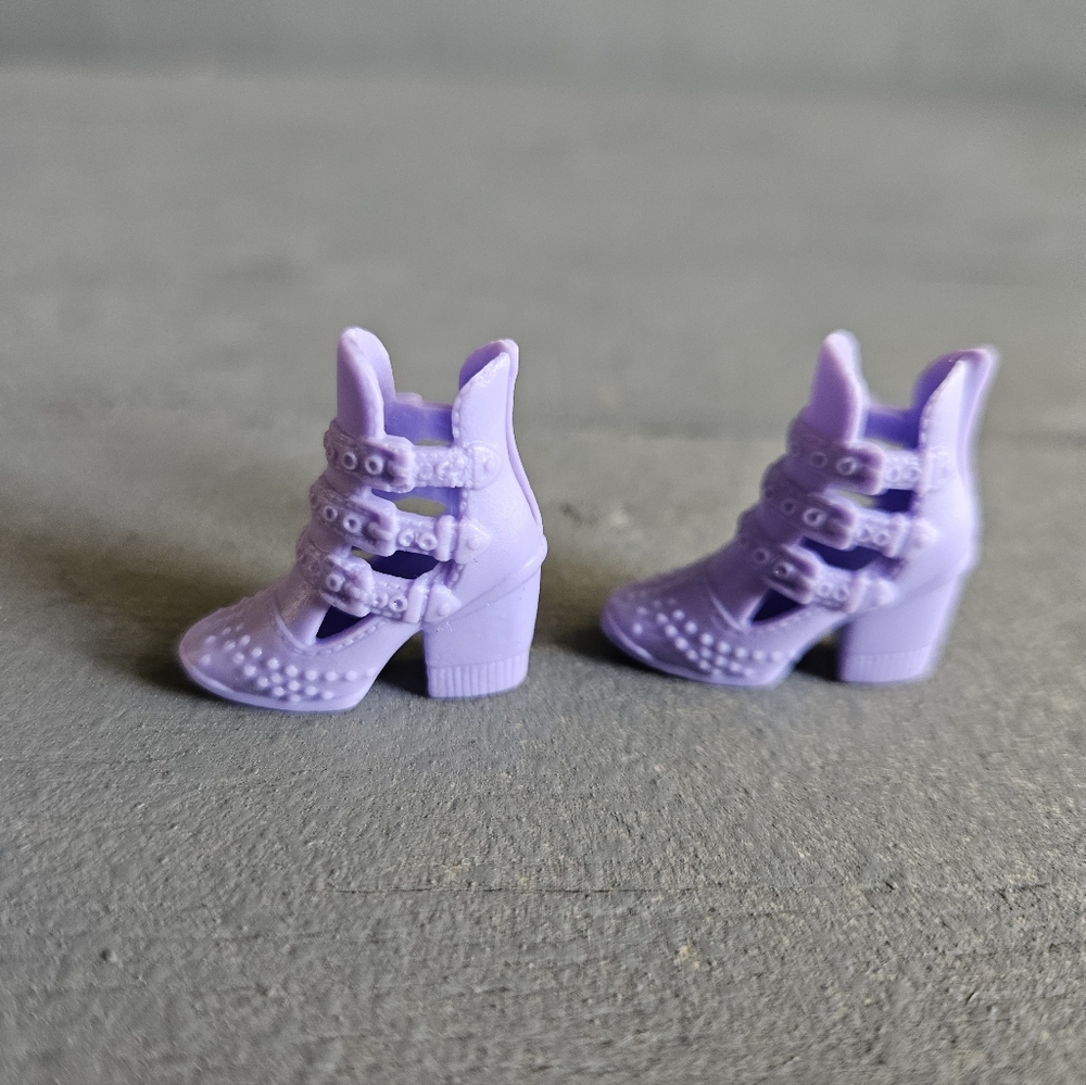 Barbie Doll Shoes Platform Boots Purple Heeled Fashionistas Accessory Trendy